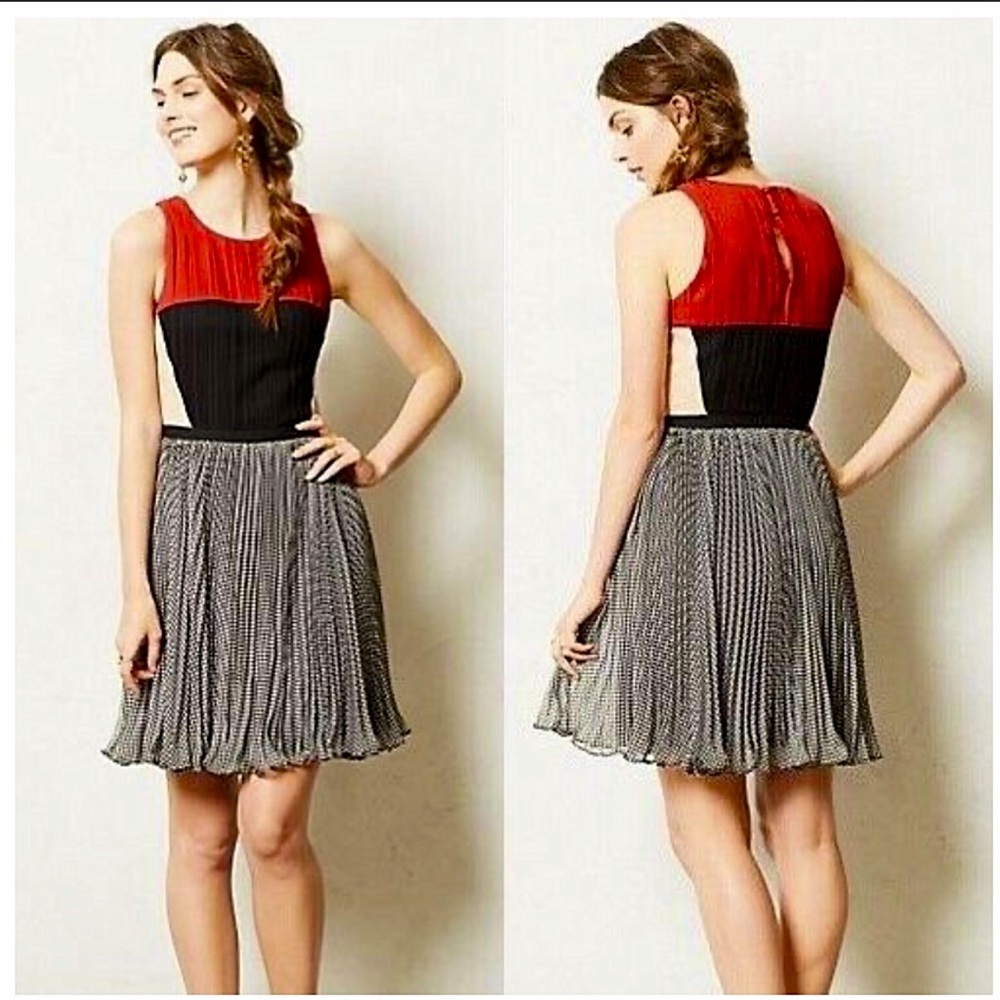 Anthropologie Greylin Plaid Fit and Flare Dress